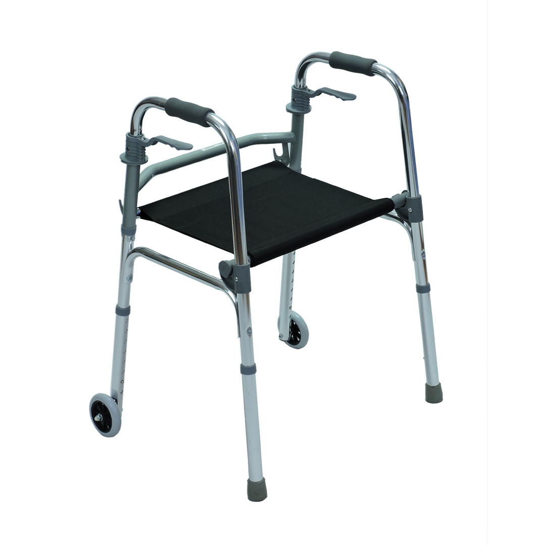 Caminador con Asiento en Lona, Ruedas Delanteras FY961L Caminador con asiento en lona ruedas delanteras