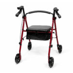 Caminador rollador con silla vista lateral