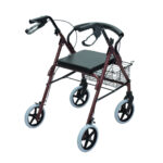 Caminador rollator 4 ruedas con canastilla