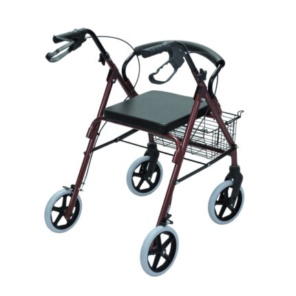 Caminador rollator 4 ruedas con canastilla