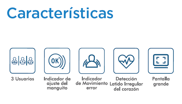 Caracteristicas tensiómetro digital de brazo