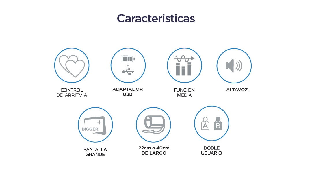 Caracteristicas monitor digital de presión arterial B22 con altavoz