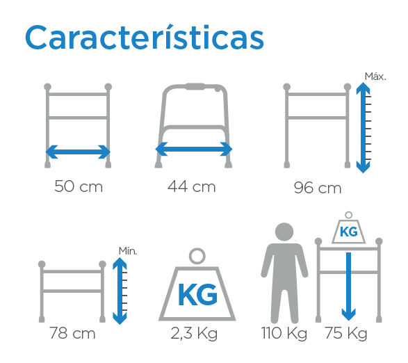 Caracteristicas CAMINADOR DOBLE FUNCIÓN