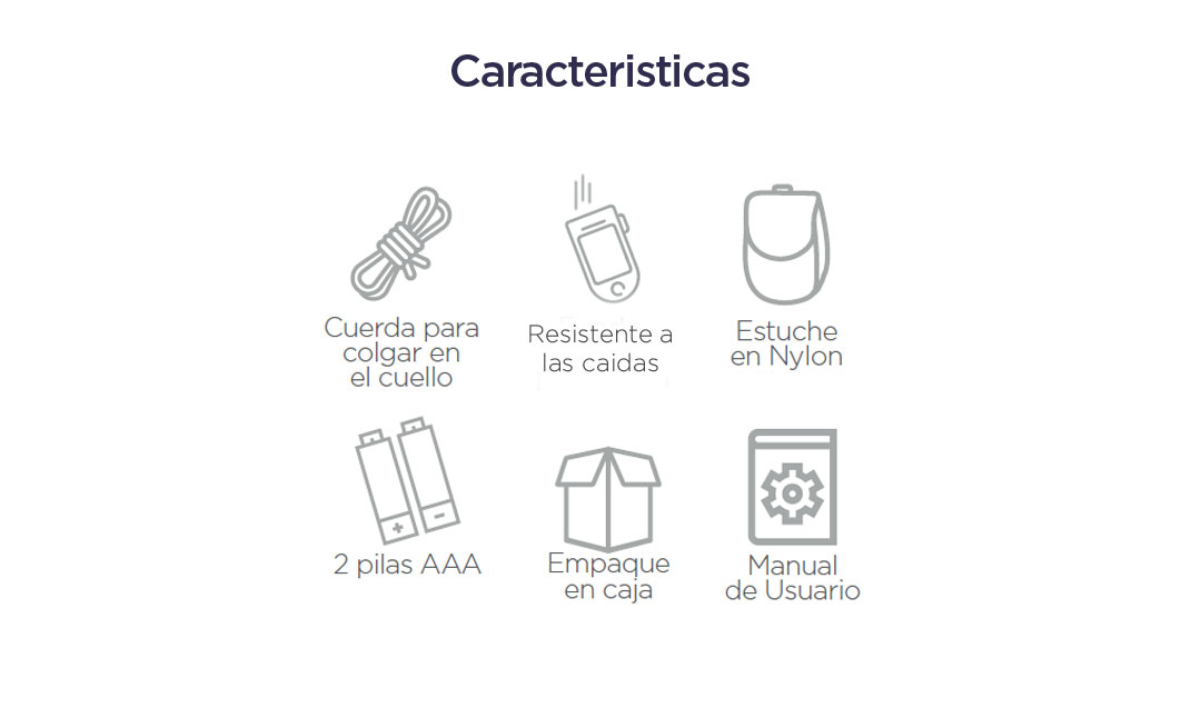 Caracteristicas OXÍMETRO DE PULSO ANTISHOCK
