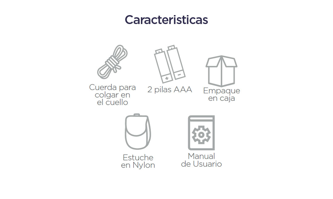 Caracteristicas OXÍMETRO DE PULSO PEDIÁTRICO