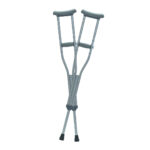 Muletas en aluminio color gris altura graduable