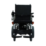 Silla de ruedas eléctrica reclinada vista lateral