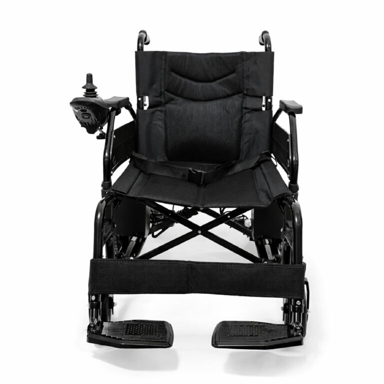 Silla de ruedas eléctrica reposa brazos y pies abatibles HE701 vista 2