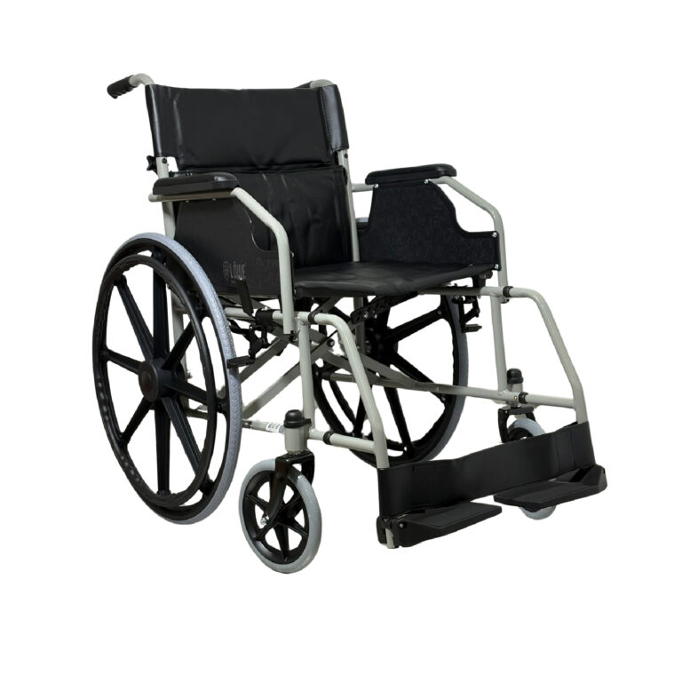 Silla de ruedas estándar institucional doble cruceta HE606