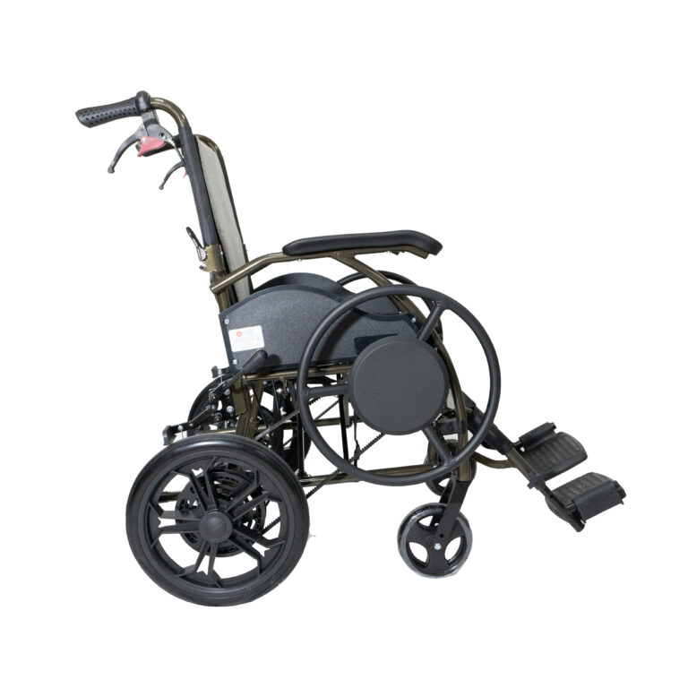 Silla de ruedas con propulsión asistida por polea