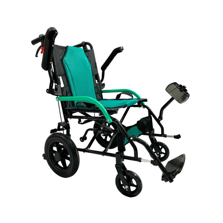 Silla de ruedas de transporte reposa brazos y pies abatibles VH863