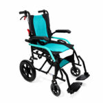 Silla de ruedas de transporte reposa brazos y pies abatibles HE805