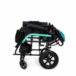 Silla de ruedas de transporte reposa brazos y pies abatibles HE805 vista 4