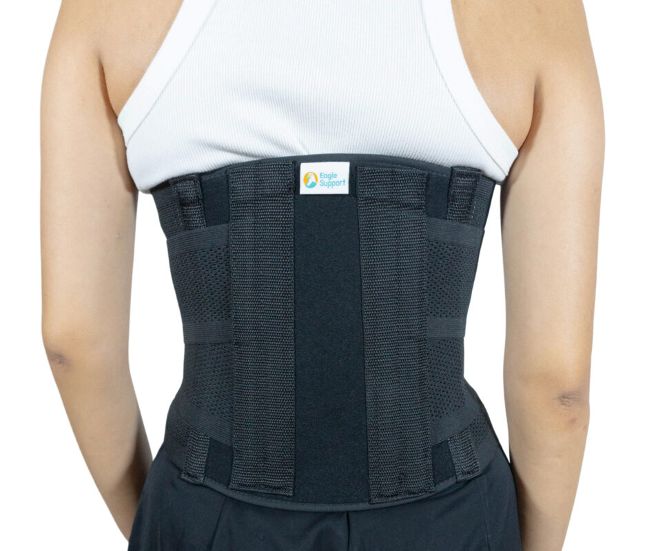 Soporte lumbar elástico vista de ajuste